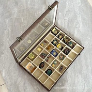 Thai Buddha Amulet Black Buddha Amulet Storage Box Buddha Amulet Box Anti-wood Grain Leather Large J