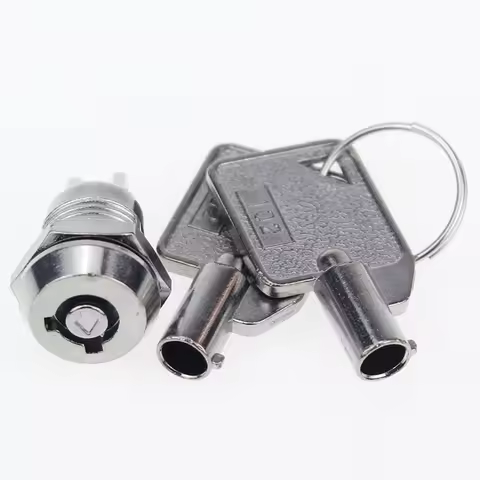 1set ON/OFF Key Switch D102 12mm Micro Barrel Electronic Key Lock Switch 2 Positon With Key 2 2A 250