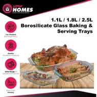 2.5L / 1.8L / 1.1L HeatResistant Tempered Glass Servingware Baking Dish / Serving Tray / Oven Dish /