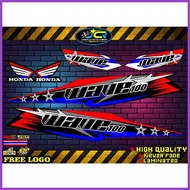 ➵ ✫ ☮ Honda Wave 100 /110 Stock Design Decals Sticker