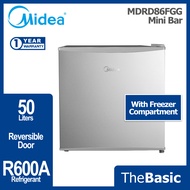 MIDEA 50L Mini Bar Refrigerator Peti Sejuk Kecil (MDRD86FGG)