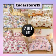 CADAR 5D NNM 7IN1 SET NEW ITEM 2000TC GETAH KELILING BEDSHEET 5D NNM 7IN1 SET
