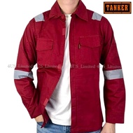 TANKER 100% Cotton Safety Jacket | Premium Reflective Jacket | Work Jacket | Size S-8XL | TK001