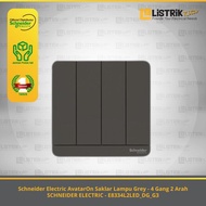 Schneider Avataron Grey 4 Gang 2 Way Light Switch