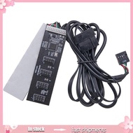 YOIOI Motherboard USB 9Pin USB 2 0 Female Black Interface Header Splitter 1 To 4 Extension Cable Ada