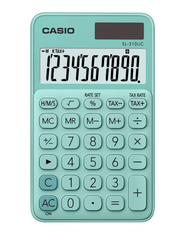 Casio เครื่องคิดเลข ขนาดเล็ก ของแท้ 100% รุ่น SL-310UC 10 digit เหมาะสำหรับใช้งานทั่วไป เครื่องคิดพกพา ขนาดเล็ก คาสิโอ จำนวน 10 หลัก SL310UC SL310 calรับประกันศูนย์เซ็นทรัลCMG2 ปี ตัวเครื่องจากร้านMIN WATCH