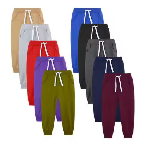 Teenager Children's Jogger Pants for Autumn Winter Terry Sweatpants Boys Girls Sport Pants