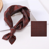 High-End Feeling 53cm Simulation Silk Polyester Printed Small Square Scarf Female Headscarf Scarf Al