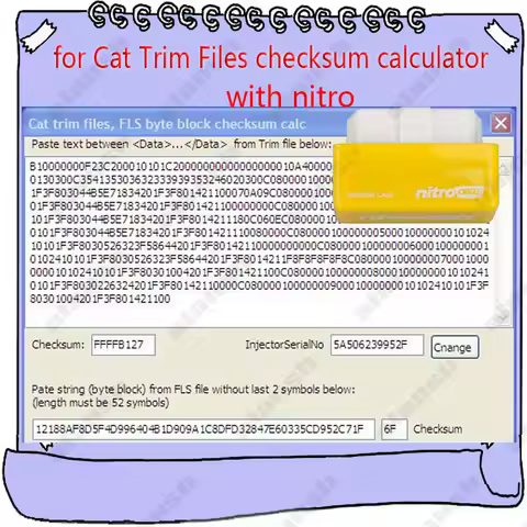 For Caterpillar Cat Trim Files Checksum Calculator + Nitro Adapter
