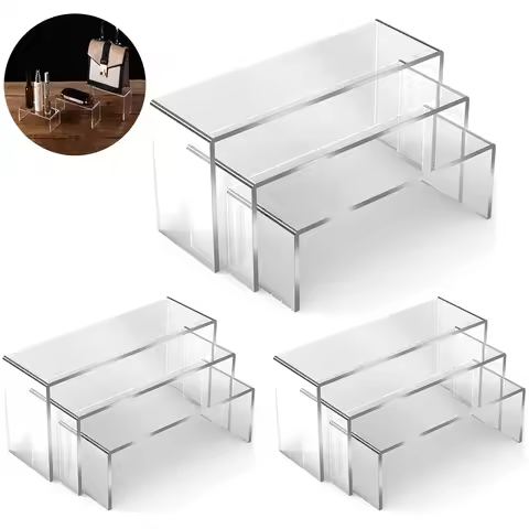 3/6/9Pcs Acrylic Display Stand Blind Box Storage Shelf U Shape Lightweight Cupcake Holder Dessert Di