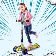 Kids Scooter 3 Wheels Folding Scooter LED Flashing Wheels Music Scooter Toy For Kids