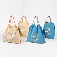 EOFO環保袋姆明聯名花環款個性大包耐用可水洗折疊輕便刺繡手提