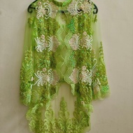 HIJAU STABILO GREEN KEBAYA TOP LIGHT GREEN EMBROIDERED BORCI KEBAYA TOP LUXURY KEBAYA TOP/