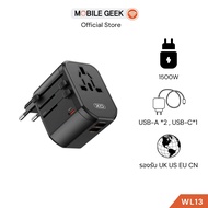 XO หัวแปลงปลั๊ก รุ่น WL13 Universal Adapter หัวแปลงปลั๊กต่างประเทศ UK US EU CN Travel Adaptor Charge