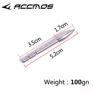 12pcs ID4.2mm Stainless Steel Insert Arrow Point 80 -200 Grains for Bow and Arrow DIY