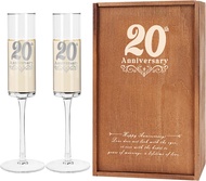 20th Gifts Wedding Anniversary for Couple, 20th Anniversary Champange Glasses, 20th Wedding Annivers