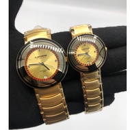 Submarine Fashion Analog Watch Stainless Steel Waterproof Red Diamond Jam Lelaki Jam Perempuan Jam