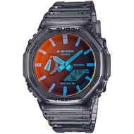【柒號本舖】CASIO 卡西歐G-SHOCK 寧靜海灘電子錶-果凍灰 # GA-2100TLS-8A (台灣公司貨)