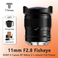 TTArtisan 11มม. F2.8เต็มกรอบฟิชอายมุมกว้างเลนส์สำหรับ Sony E Mount Canon Fujifilm Nikon Leica Sigma