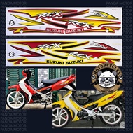 Suzuki rgx120 premium quality motor body cover sticker stripe 1set automotive motorcycle