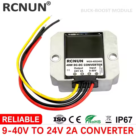 RCNUN Super Deals 9-40V 14.6V 16.8V to 24V 2A 3A Boost Buck DC DC Converter Voltage Regulator for Ca