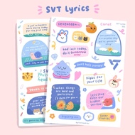 SVT Lyrics sticker sheet
