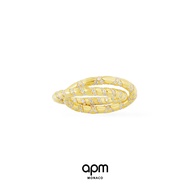 APM Monaco interlaced circle ring female love circle design sense golden index finger ring dinner