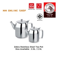 Zebra Stainless Steel Tea Pot, 2.0L / 2.5L