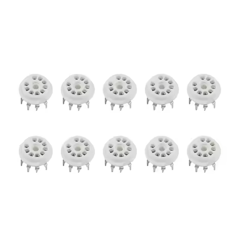 10PCS PCB 9Pin Ceramic B9A Vacuum Tube Socket Audio HIFI DIY Amps for 12AX7 12AU7 12AT7 ECC81 ECC82 