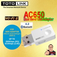 TOTOLINK A600UB AC650 Dual Band USB Wifi Adapter + Bluetooth 4.2 Wireless Mu-Mimo 5GHz + 2.4GHz DUAL