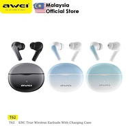 Awei T62 ENC Wireless Earbuds Sport Earbuds Noise Reduction Earphone Headphone Awei Bluetooth Earbud