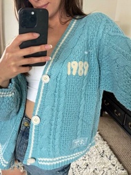 1989 Cardigan TS Seagulls Cozy Chunky Knit Oversized Button Up Sweater Jacket Women Teenagers Taylor