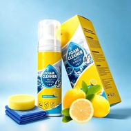 4-In-1 Multi-Enzyme Foam Cleaner,Foam Cleaner Multi Purpose,Powerful & Multipurpose Car Interior Foa