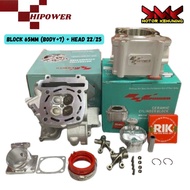 COMBO HIPOWER BLOCK + SUPERHEAD LC135 Y15 BLOCK BODY PANJANG +7MM 65MM 68MM 70MM 72MM 23/26 22/25 24