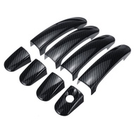 8PCS Car Carbon Fiber Door Handle Covers Exterior Doors Handle Cover for Focus Escape Kuga-Ranger 20