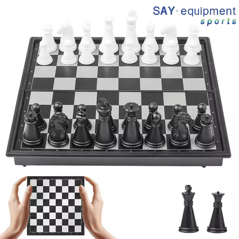 Mini International Chess Adult and Children's Folding Magnetic Portable International Travel Style P