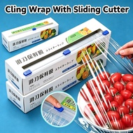 Food Cling Film Wrap Refillable Sliding Cutter Food Cling Film Cutting Adjustable Film Wrap Cutter