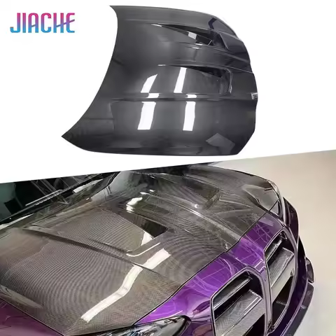 JIACHE For BMW G80 M3 G82 G83 M4 2021+ Dry Carbon Fiber Car Front Bumper Engine Hood Bonnet Cover Ne