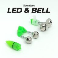 SevenDays LED Bell Light With Battery Night Bottom Fishing Boat Pancing Dasar Malam Bot Umpan Clip R