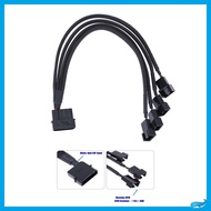 Molex IDE 4 Way Fan Splitter Cable Adapter to 2 Pin PWM Compatible with 3-Pin and 4-Pin PWM PC Cooli