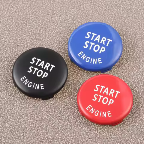 1Pc Auto Engine Ignition Start Stop Switch Button Cover Red/Black/Blue for BMW 1 3 5 Series X1 X3 X5