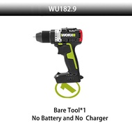 WU182 Worx ไร้แปรงถ่านความเร็วคู่60Nm 20V 13มม. สว่านไฟฟ้า