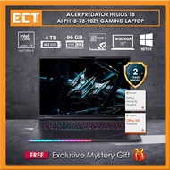 Acer Predator Helios 18 AI PH18-73-90Z9 Gaming Laptop (CU9-275HX 5.40GHz,4TB,96GB D5,RTX5090,18" WQU