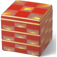 【Direct from Japan】J-kitchens Heavy Box, 3 Tiers, 6.5 Inches, Saikyokura, Shigeku Matsuba, Checkerbo