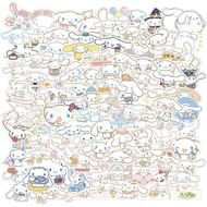 100PCS Pek Pelekat Cinnamoroll, Pelekat Kartun Anjing Telinga Besar Putih yang Comel, Tahan Air, Est