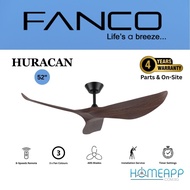 FANCO Huracan 52" no light DC ceiling fan remote control