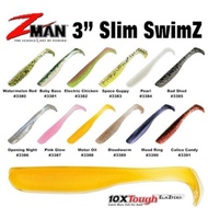 ZMAN SLIM SWINZ 3INC and 2.5inc soft lure soft plastic sp haruan killer