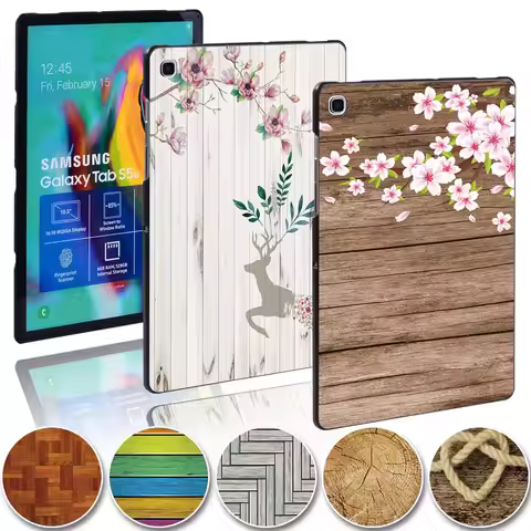 Case For Samsung Galaxy Tab A 10.1 2019/2016/A 7.0 9.7 10.5 /E 9.6"/S5e 10.5 Wood Pattern Back Table