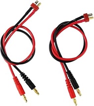OliYin 2pcs Anti-Skid T-Plug Deans Style Connector to 4mm Banana Plugs Battery Charge Lead Adapter 1
