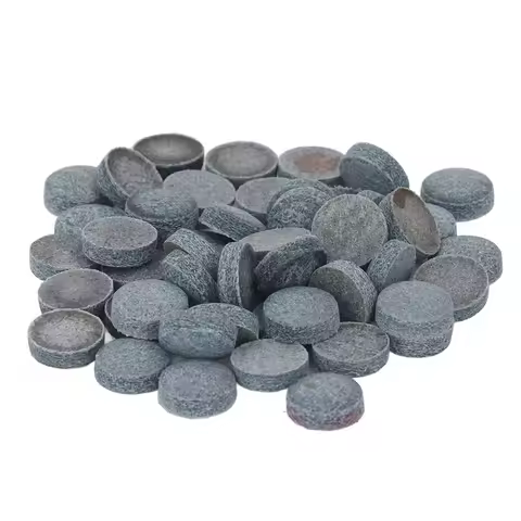 50PCS Leather Billiard Pool Cue Tips Glue-on Multiple Sizes Snooker Cue Tips Storage Box Pool Cue Ti